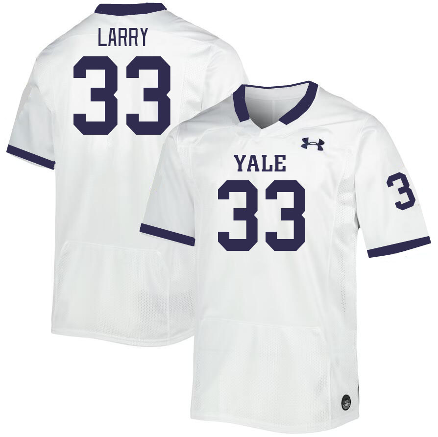Men-Youth #33 Ezekiel Larry Yale Bulldogs 2023 College Football Jerseys Stitched-White